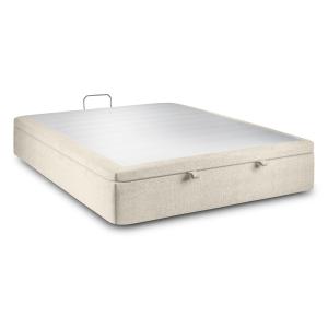 Sommier Coffre Tissu Beige clair 180x200