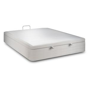 Sommier Coffre Velours Gris clair 140x190