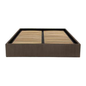 Sommier coffre velours marron