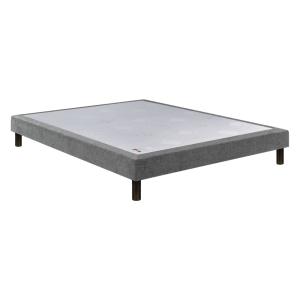 Sommier confort ferme chenillé gris 15 cm 120x190