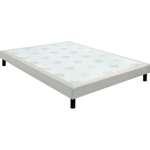Sommier confort ferme chenillé lin 15 cm 120x190