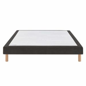 Sommier déco tapissier gris fumé 120x190