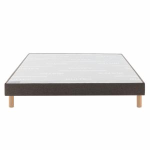 Sommier déco tapissier marron 120x200