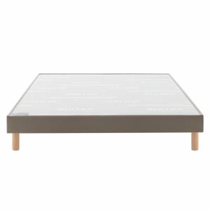 Sommier déco tapissier moka 120x200