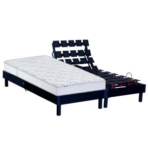 Sommier électrique et matelas 100% latex 5 zones 180x200