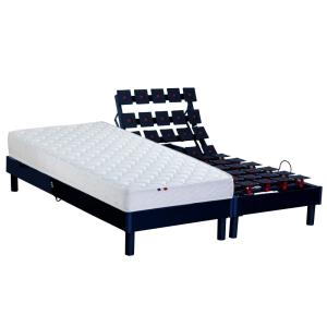 Sommier électrique et matelas accueil latex 160x200