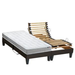 Sommier électrique et matelas mémoire forme 2x90x200