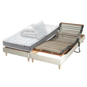 Sommier électrique et matelas mémoire forme couette oreille…