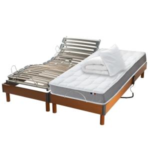 Sommier électrique mémoire forme et couette et oreillers 2x…