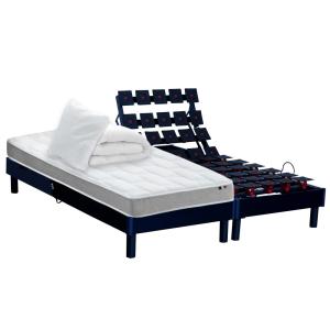 Sommier électrique mémoire forme et couette et oreillers 2x…