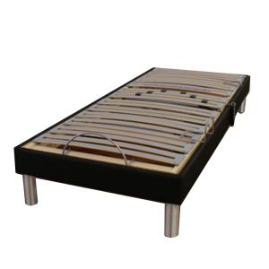 Sommier électrique relaxation tous lattes cadre tissu noir…