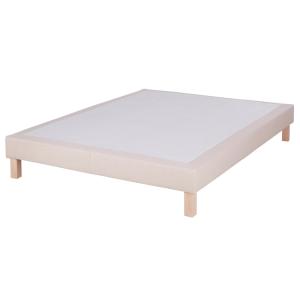 Sommier en textile tramé beige 140x190