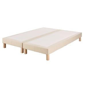 Sommier en textile tramé beige 90x200 (x2)