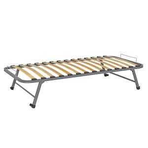 Sommier gigogne metal gris 80x200 cm