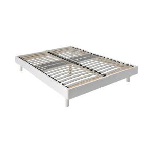 Sommier kit décor effet blanc 160 x 200 cm