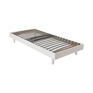 Sommier kit décor effet blanc 90 x 190 cm