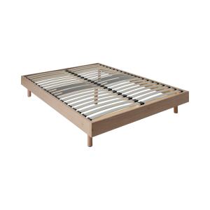 Sommier kit décor effet chêne clair 140 x 190 cm
