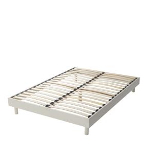 Sommier kit en bois massif 13 cm blanc cassé 140x190