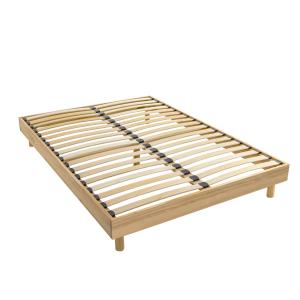 Sommier kit en bois massif 13 cm naturel 140x200