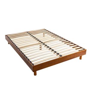 Sommier kit en bois massif 13 cm noisette 140x190