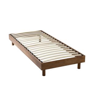 Sommier kit en bois massif 13 cm noisette 90x190