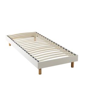 Sommier kit en bois massif bicolore 90x190