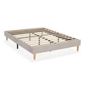 Sommier rembourrée 150x190 cm Gris