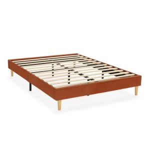 Sommier rembourrée 150x190 cm Rouge