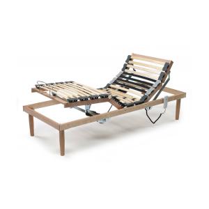 Sommier simple en bois gris 80x190 cm