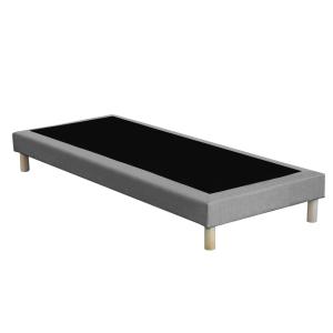 Sommier tapissier à lattes fixes 90x190 gris chiné