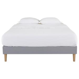 Sommier tapissier à lattes, gris 120 x 190 cm