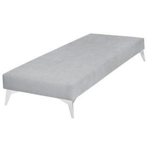 Sommier tapissier bois massif gris 70x190 cm