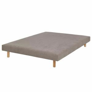 Sommier tapissier bois massif lin 140x190 cm