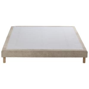 Sommier tapissier crème bois massif chenille bouclettes 140…