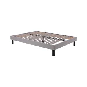Sommier tapissier en kit  gris 140 x 200 cm