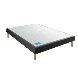 Sommier tapissier medium gris anthracite 120x190