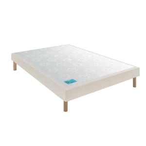 Sommier tapissier medium sable blanc 120x200