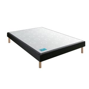 Sommier tapissier medium velours nuit 120x200
