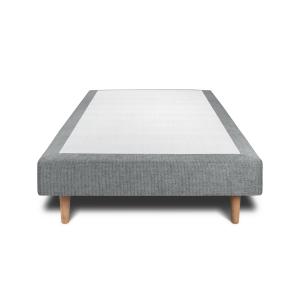 Sommier Tapissier Tissu  Gris anthracite 100x200
