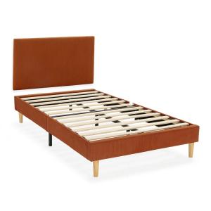 Sommier   tête de lit 90x190 cm couleur Brique