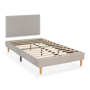 Sommier   tête de lit 90x190 cm couleur Gris