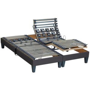 Sommiers électriques anthracite 2x90x200