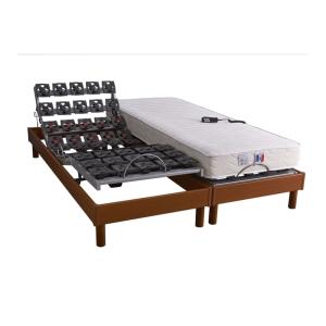 Sommiers électriques reglage fermete lombaire 2x80x200
