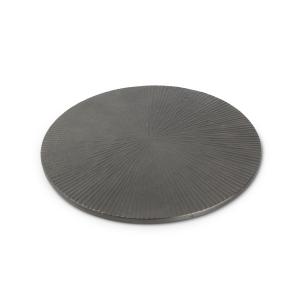 Sous-plat 20cm nervuré noir  - Lot de 2