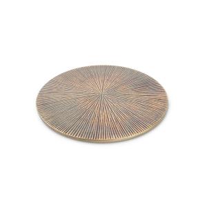 Sous-plat 20cm nervuré or  - Lot de 2