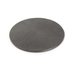 Sous-plat 26cm nervuré noir  - Lot de 2