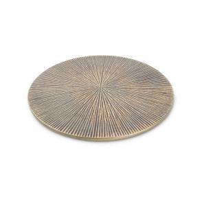 Sous-plat 26cm nervuré or  - Lot de 2