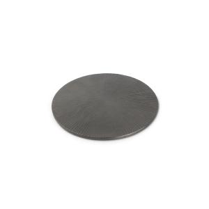 Sous-plat nervuré en aluminium noir 20cm - Lot de 2