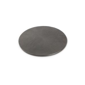 Sous-plat nervuré en aluminium noir 26cm - Lot de 2