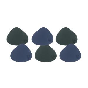 Sous-verre curve réversible - 6 pièces - bleu nuit et gris…